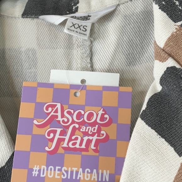 Ascot + Hart Women's Checkered Graphic Jumpsuit Size XXS - Picture 13 of 14